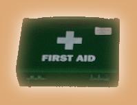 Photo of a first-aid kit as a reminder to discuss your trip with professional medical staff long before your departure.