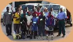 Photograph of the orphans and their escorts just before we set off.