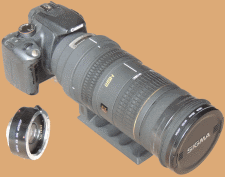 Canon EOS350D 8 mega-pixel camera with Sigma 50-500mm zoom lens and Canon x2 converter
