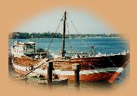 Dhow's are still used along the coast. This one's docked for unloading.